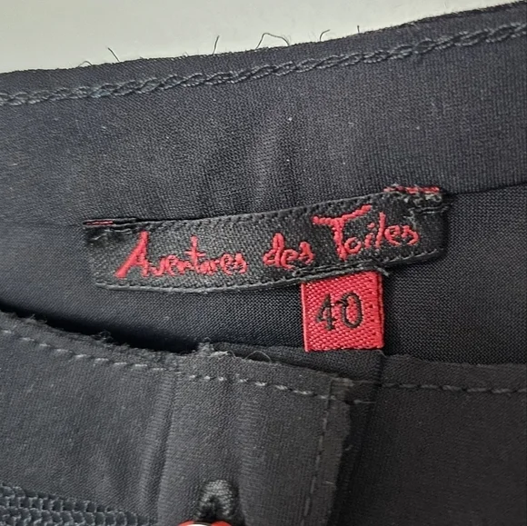 Aventures des Toiles black red polka dot whimsigoth sheer button-down shirt - Picture 9 of 12